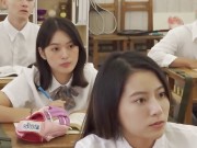 Model tv – cute asian teenage get tear up in the classroom
